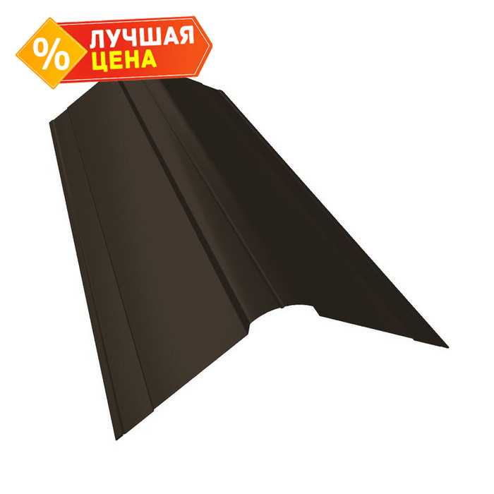 Планка конька фигурного 150x150 0,5 Quarzit Pro Matt RR 32 темно-коричневый