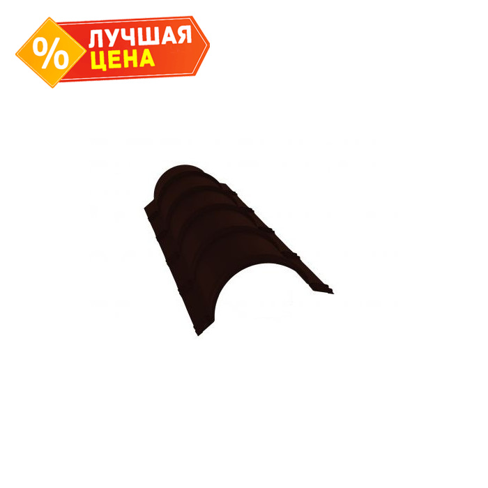 Планка малого конька полукруглого 0,5 Drap RR 32 темно-коричневый