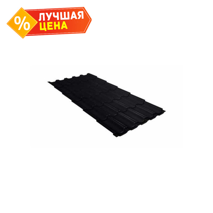 Металлочерепица Grand Line Kvinta plus (Квинта Плюс) 0,5 Satin RAL 9005 Черный